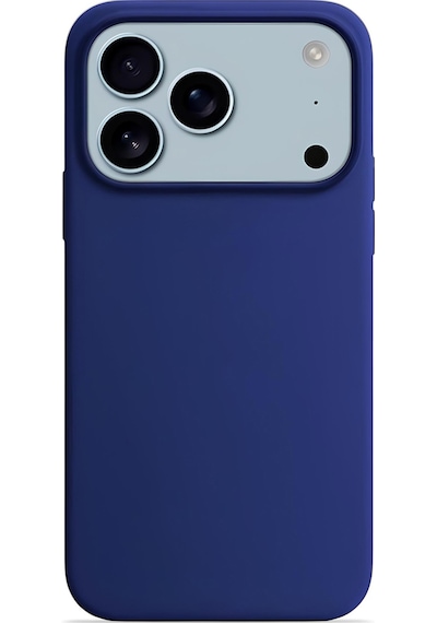 Apple Uyumlu iPhone 17 Pro Max Soft Touch Lansman Silikon Kılıf Gece Mavisi