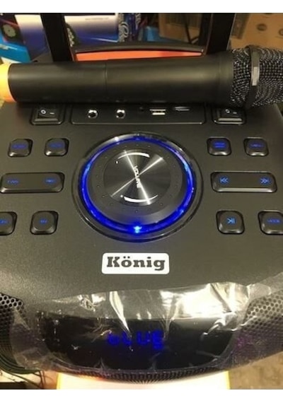 König Kng-1100 2x20 Cm 300 Watt Uhf Kablosuz El Mikrofonlu Aktif Kabin Hoparlör