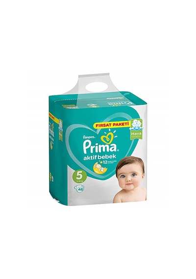 Prima Bebek Bezi Aktif Bebek 5 Numara Junior Fırsat Paketi 46 Adet