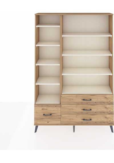 Arges Dolap 9 Raflı 4 Çekmeceli 132x30x195 Çam-aytaşı/çam Çam