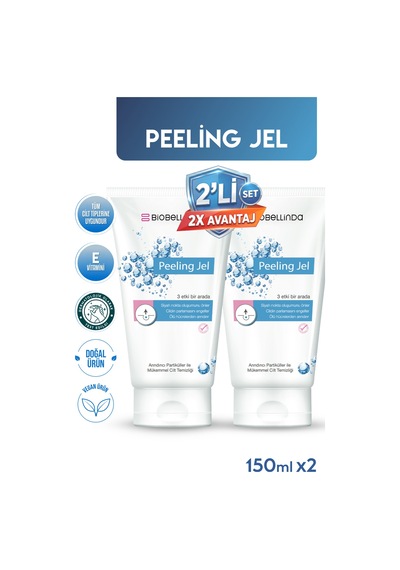 Doğal Arındırıcı Ve Siyah Nokta Temizleyici Peeling Jel 150 Ml 2'li Set