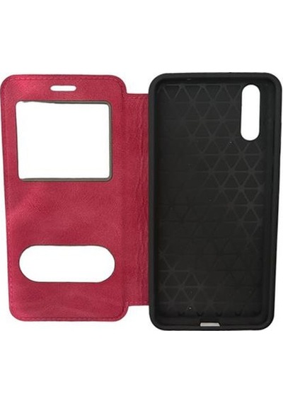 Jopus P20 İle Uyumlu Premium Kapaklı Kılıf Pembe