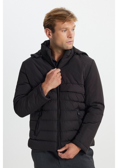 AC&Co / Altınyıldız Classics Erkek Sıyah Standart Fit Normal Kesim Çıkma Kapüşon Dik Yaka Yan Cepli Mont Siyah AC&Co / Altınyıldız Classics Erkek Sıyah Standart Fit Normal Kesim Çıkma Kapüşon Dik Yaka Yan Cepli Mont Siyah