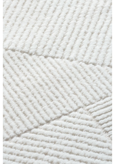 Mariesse Home Bambu Dokulu Modern Sık Dokuma Koridor Kesme Yolluk Dokuma Makine Halısı Krem