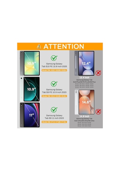 Samsung Galaxy Tab S9 Fe 10.9 İnç X510 Modeli Uyumlu Kılıf Tutmalı Silikon Çoçuk Kılıf Arka Kapak