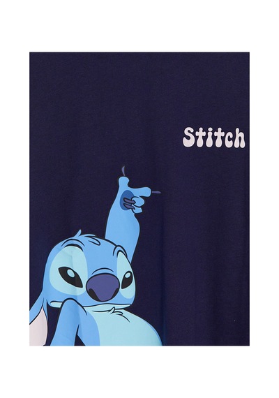 Lcw Young Lacivert Stitch Baskılı Kadın Pijama Takım