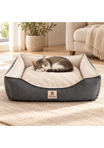 Kedi Köpek Yatağı Luna Premium Yatak - Gri / Medium