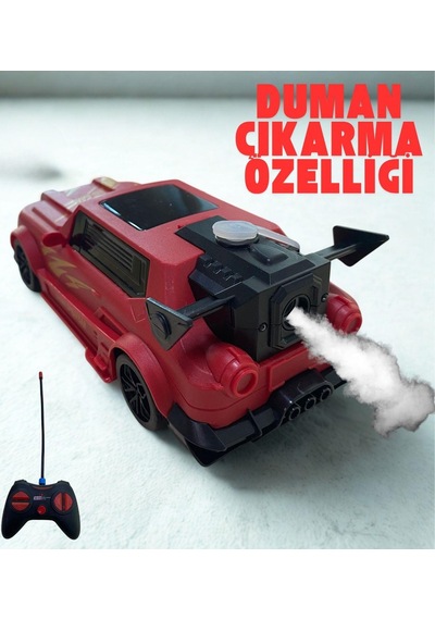 Şarjlı Duman Atan Oyuncak Araba - Stunt Spraycar Renkli