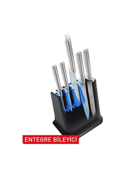 Tefal Eversharp Pro 5 Bıçaklı Entegre Otomatik Bileyicili Bıçak Seti Siyah