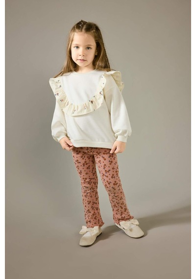 Defacto Kız Bebek Çiçekli Fitilli Kaşkorse Tayt G6841a525cwpn10 Pembe-pn10