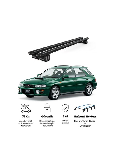 Pençe Subaru İmpreza 1993-2000 Uyumlu Siyah Ara Atkı 109cm Port Bagaj Tavan Barı