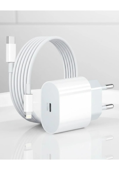 İphone 12 11 Xr Xs X 8 Plus 7 20w Pd Lightning Hızlı Şarj Adaptörü Beyaz
