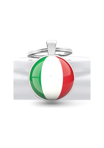 Tamgacrafts İtalya Italy Bayrağı Metal Anahtarlık Ülke Temalı Hediyelik Çok Renkli