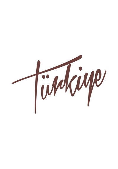 Türkiye Yazılı Sticker17x17 Cm Kahverengi