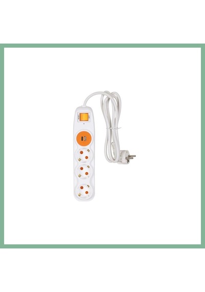 Bşkvirgo Nilson 3lü 1,5mt 1-usb 1-type Akım Korumalı Uzatma Bsk2026 Diğer