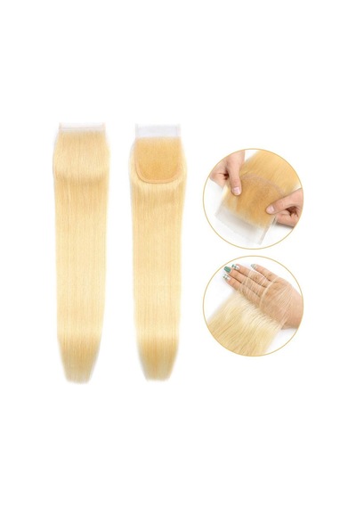 Peruk Tepesi Platin Renk Closure 20inch - Zmff-713974 Renkli