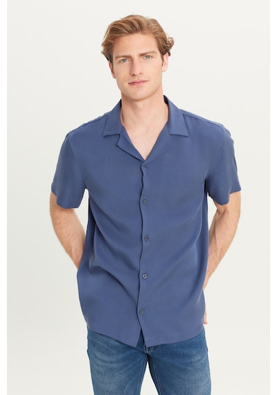 Wrangler Relaxed Fit Geniş Kesim Yumuşak Dokulu Lacivert Gömlek Navy