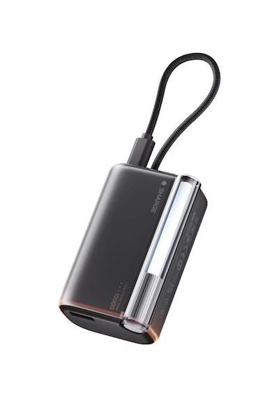 Sharge Flow 3 10000 Mah 45w Kompakt Tasarımlı Powerbank Taşınabilir Hızlı Şarj Cihazı Siyah