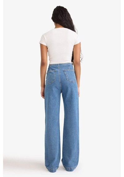 Defacto 90s Wide Leg Yüksek Bel Düz Paça Uzun Jean Pantolon E9121ax25aunm28 Mavi Defacto 90s Wide Leg Yüksek Bel Düz Paça Uzun Jean Pantolon E9121ax25aunm28 Mavi