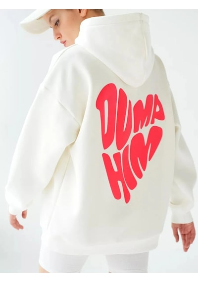 Startmore Unisex Dump Him Sweatshirt Beyaz Beyaz