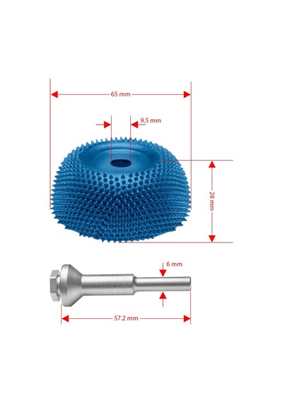 Kutzall Cw212x90 Kalın Diş Ahşap Çanak Törpü 65 Mm