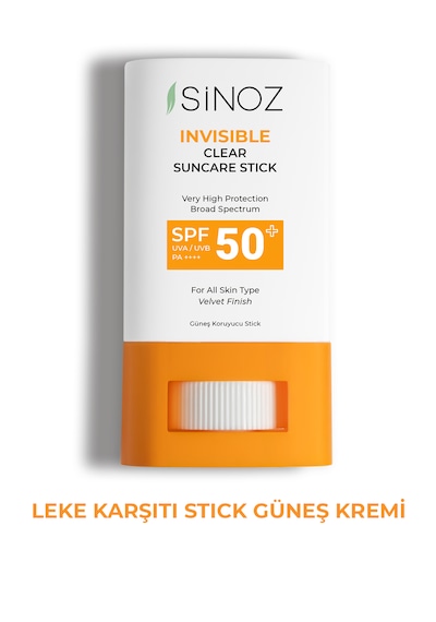Sinoz Nemlendirici ve Yatıştırıcı Yüksek Korumalı Şeffaf Stick Güneş Kremi SPF50+ 15 G