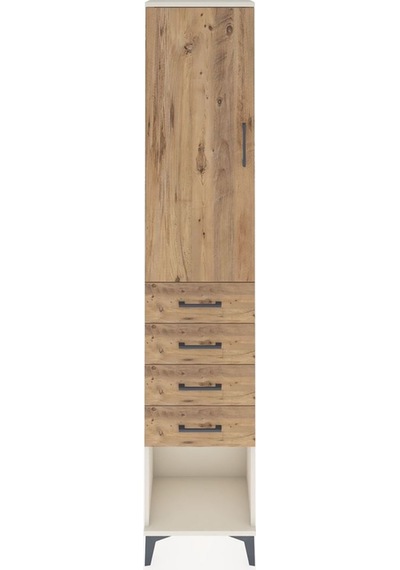 Arges Dolap 2 Raflı 4 Çekmeceli Tek Askılı 44x30x221 Aytaşı-çam Aytası