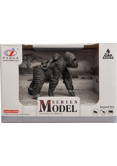 Calimera Toys Hayvan Figürleri Oyuncak Goril Yavrusunu Taşıyan Hayvan