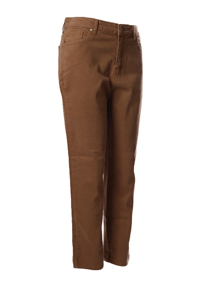 Faik Sönmez Minimalist Kadın Pantolon - Regular Fit Midi Kahve