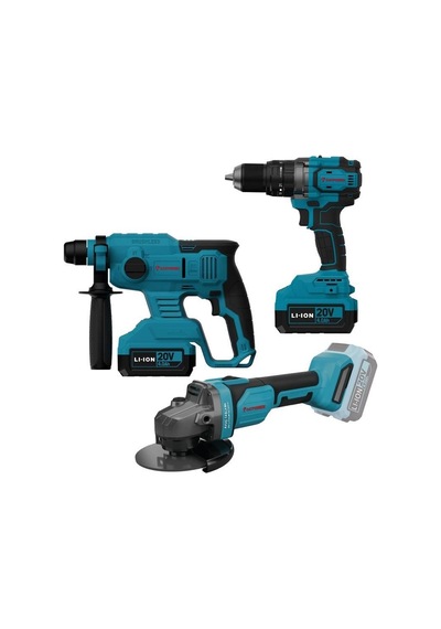 Mey İthalat Cat Power 4235 Akülü Vidalama Taşlama Kırıcı Set 4,0 Ah Çift Akülü