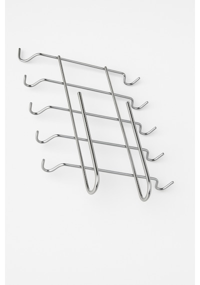 Krom Metal 10 Kancalı Fincan Kupa Bardak Askısı Dolap İçi Kancalı Fincan Askılığı Metal 28 X 13 Gri Diğer