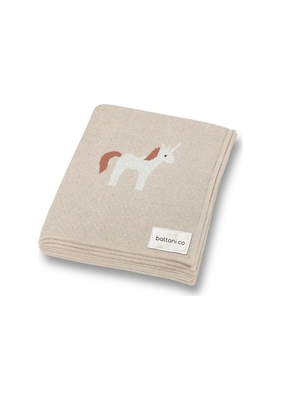 Kız Ve Erkek Bebek Için Triko Örgü Bebek Battaniyesi 90cm X110cm Unicorn Bej Bej3 Bej3