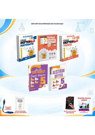 Çanta Yayınları 2026-2027 5. Sınıf Tüm Dersler 5 Kitap Mat Soru/fen Defter Hariç Tam Seri Set