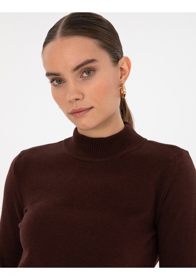 Pierre Cardin Kadın Kahverengi Kazak /triko 50315768-vr029 Kahverengi