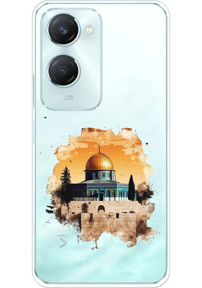Vivo Y18 Uyumlu Mescid-i Aksa Tasarımlı Baskılı Silikon Kılıf Renkli