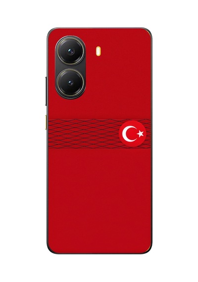 Poco X7 Pro Uyumlu Türk Milli Takım Izgara Desenli Forma Baskılı Silikon Kılıf Renkli