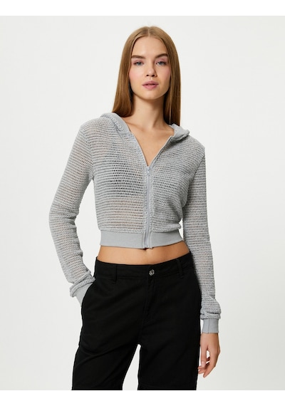 Koton Crop File Kapşonlu Fermuarlı Sweatshirt Simli Slim Fit Gri 4wal10758ık 4WAL10758IK031 Gri Koton Crop File Kapşonlu Fermuarlı Sweatshirt Simli Slim Fit Gri 4wal10758ık 4WAL10758IK031 Gri