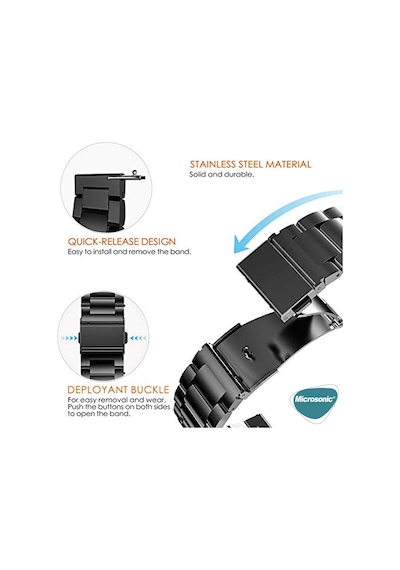 Microsonic Huawei Watch Buds Metal Stainless Steel Kordon
