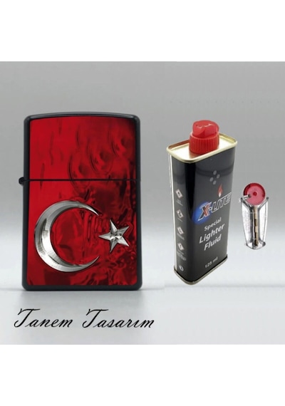 Benzinli Çakmak X-lite Benzin Gazı 125 Ml Ve 5'li Çakmak Taşı Hediyedir 12