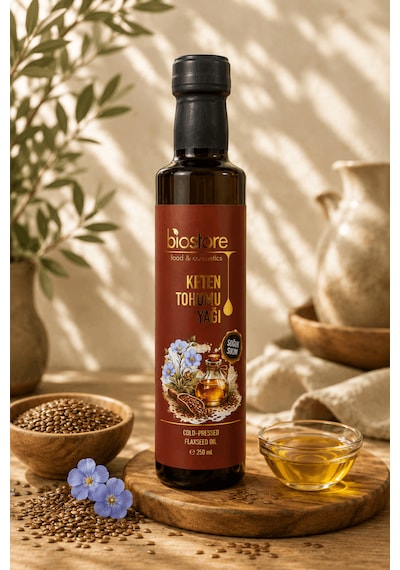 Biostore Soğuk Sıkım Keten Tohumu Yağı 250 Ml