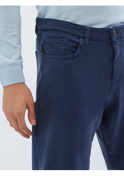 Kip İndigo Dokuma Carrot Fit Casual Pamuk Karışımlı Pantolon 6542368 İndigo