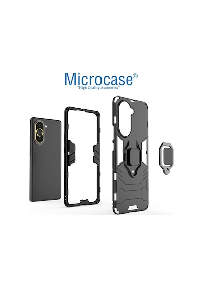 Huawei Nova 10 Batman Serisi Yüzük Standlı Armor Kılıf-Al3349