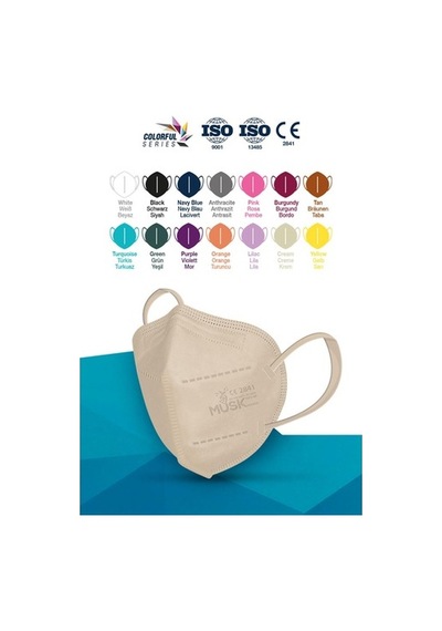 Musk Ffp2 Maske Krem Renk 10 Adet
