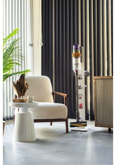 Dyson V15 - V12 - V11 - V1 Uyumlu Dikey Süpürge Standı Beyaz Renk