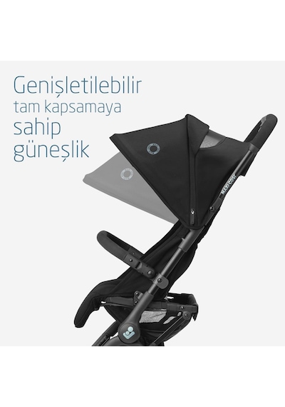 Maxi-Cosi Lara2-Cabriofix I-Size Ultra Kompakt Kabin Boy Seyahat Sistem Bebek Arabası Essential Black