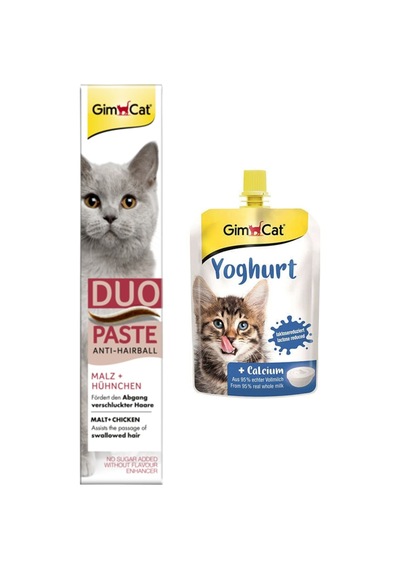 Gimcat Duo Paste Tavuklu Malt Kedi Macunu 50 G + Gimcat Yoghurt Kalsiyum