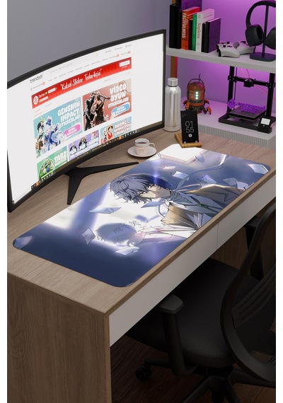 Bungou Stray Dogs Anime V2 - 90x40 Xxl Gaming Kauçuk Kaymaz Taban Mouse Pad Fare Altlığı