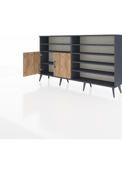 Arges Konsol 7 Raflı 2 Kapaklı 176x30x99 Antrasit-çam/aytaşı Atlas Çam/aytası - Antrasıt Arges Konsol 7 Raflı 2 Kapaklı 176x30x99 Antrasit-çam/aytaşı Atlas Çam/aytası - Antrasıt