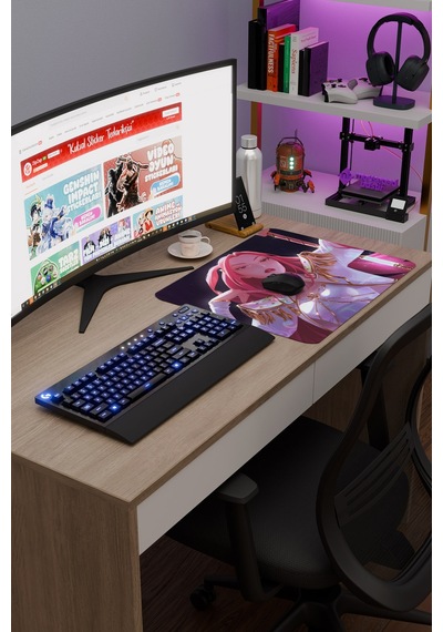 Kpop Demon Hunters Kaymaz Dikişli Kauçuk Oyuncu Mousepad V5 - 48x40 Xl Gaming Mouse Pad Fare Altlığı