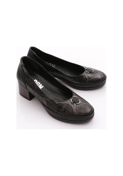 Dgn 100-1 Kadin Comfort Ayakkabi Siyah Yılan